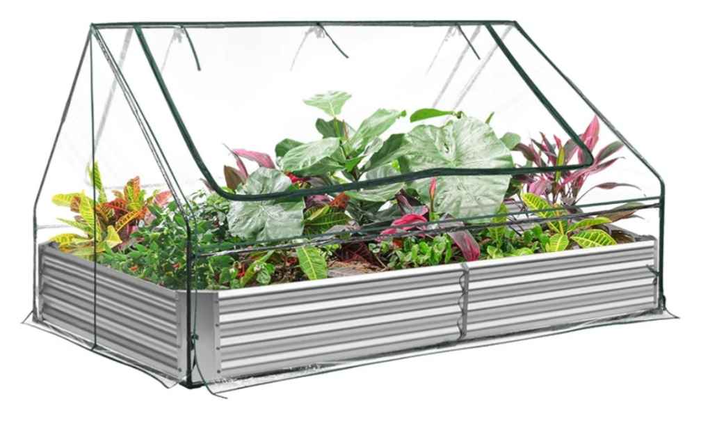 Quictent 6x3x2 FT Raised Bed with Clear Cover